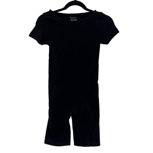 Mirrou Women’s Black Short Sleeve Ribbed Jumpsuit